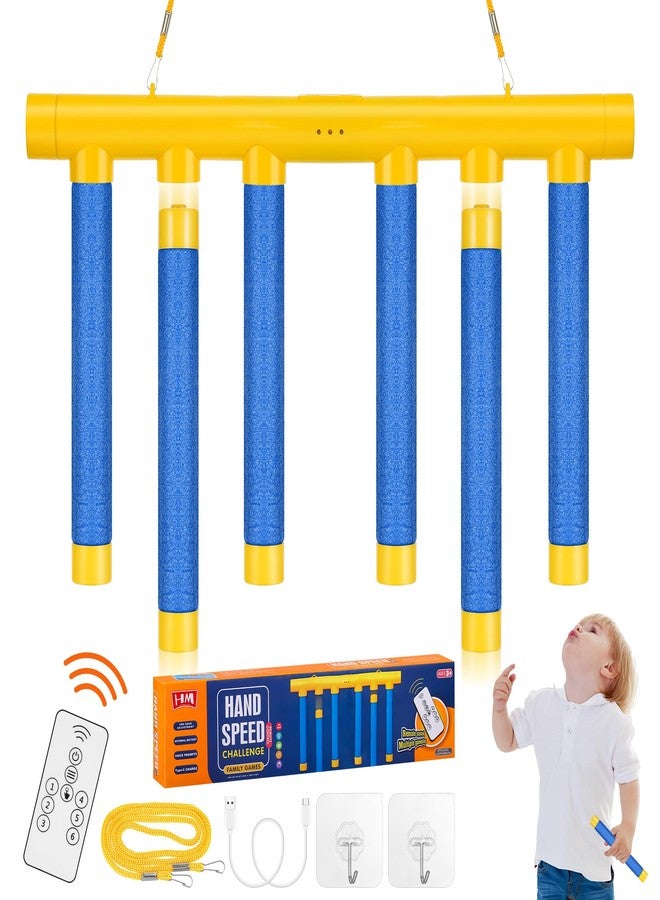 Huiguli Reflex Challenge Game - Catching Falling Sticks with Remote Control, Hand Eye Coordination & Reaction Time Training Toy, 3 Adjustable Speed Modes for Kids & Adults - Image 1
